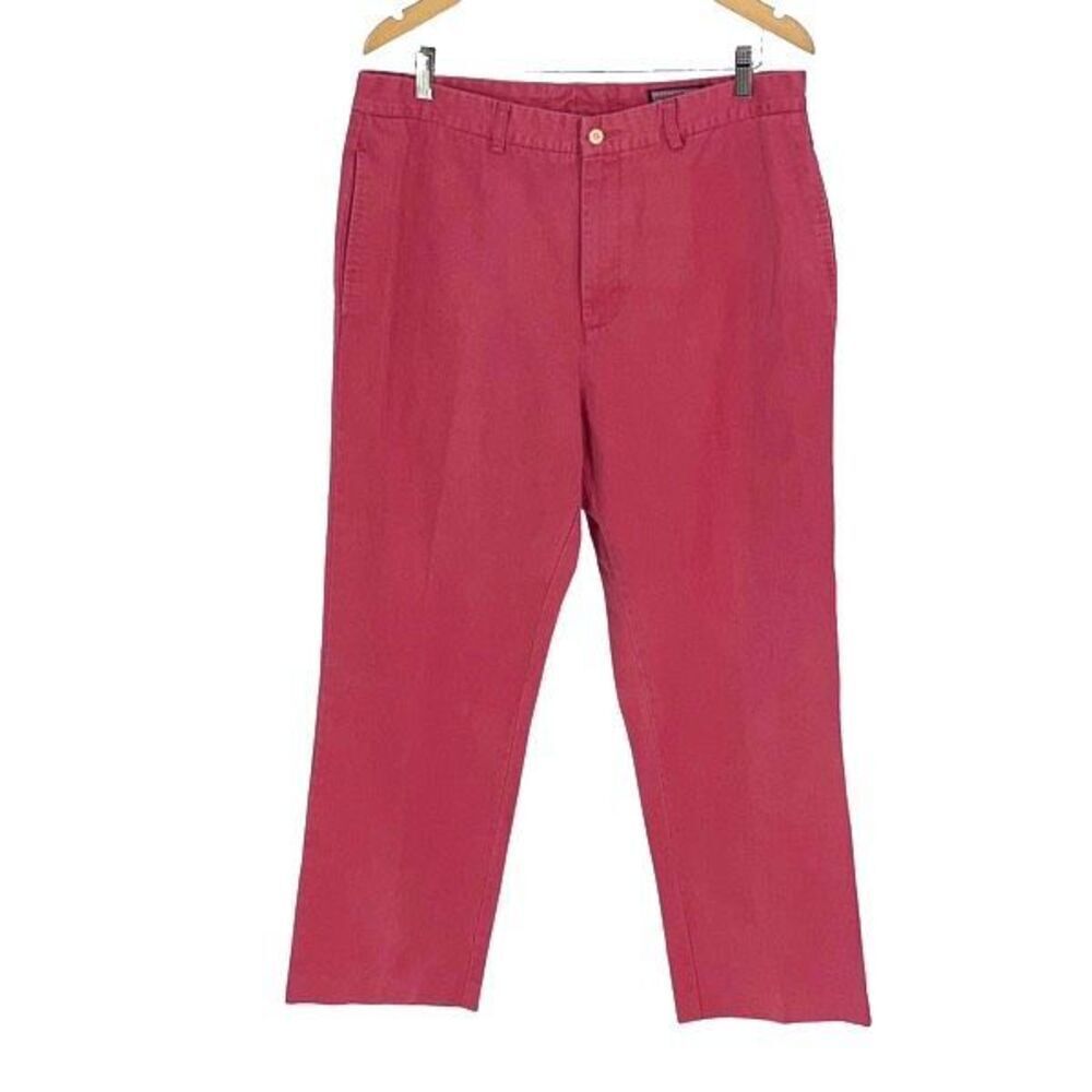 Vineyard Vines By Shep & Ian Mens Flat Front Straight Chino Pants Nantucket Red